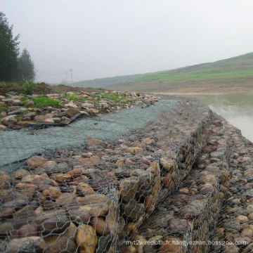 Vente d&#39;usine protection de la rivière galvanisé Gabion panier